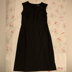 Black pencil skirt dress. Fitted.